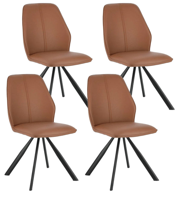 Set 4 Sedie 44x62x88h cm Maxwell Pu Cognac online