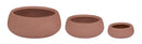 Set 3 Vasi Ribbed Bomb Terracotta Basso