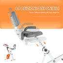 Cyclette Pieghevole con Resistenza Magnetica 8 Livelli Volano 2,5kg in Acciaio e ABS Grigio e Arancione  