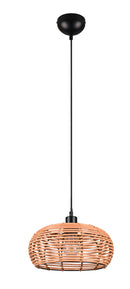 Lampada a Sospensione da Interno Attacco E27 in Tessuto Naturale