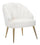 Cremefarbener Schalensessel 65 x 69 x 84 cm aus cremefarbenem und goldenem Polyesterschwammholz und Stahl