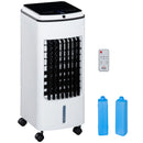Raffrescatore Ventilatore Evaporativo 4 Litri 75W con Telecomando Bianco