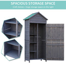Casetta Box da Giardino 89x50x190 cm in Legno Grigio