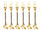 Set di Forchettine 6 Pezzi 12x2,5x1,6 cm in Acciaio Inox VdE Tivoli 1996 Luxury Foglie Oro