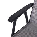 Set 4 Sedie da Giardino 58x64x94 cm in Textilene  Sanders Grigio e Nero