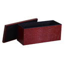 Baule Rettangolare 76x40xh41 cm in Similpelle Rosso