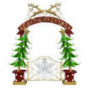 Arco in Metallo alberi con cancello verde cm 285x80xh300