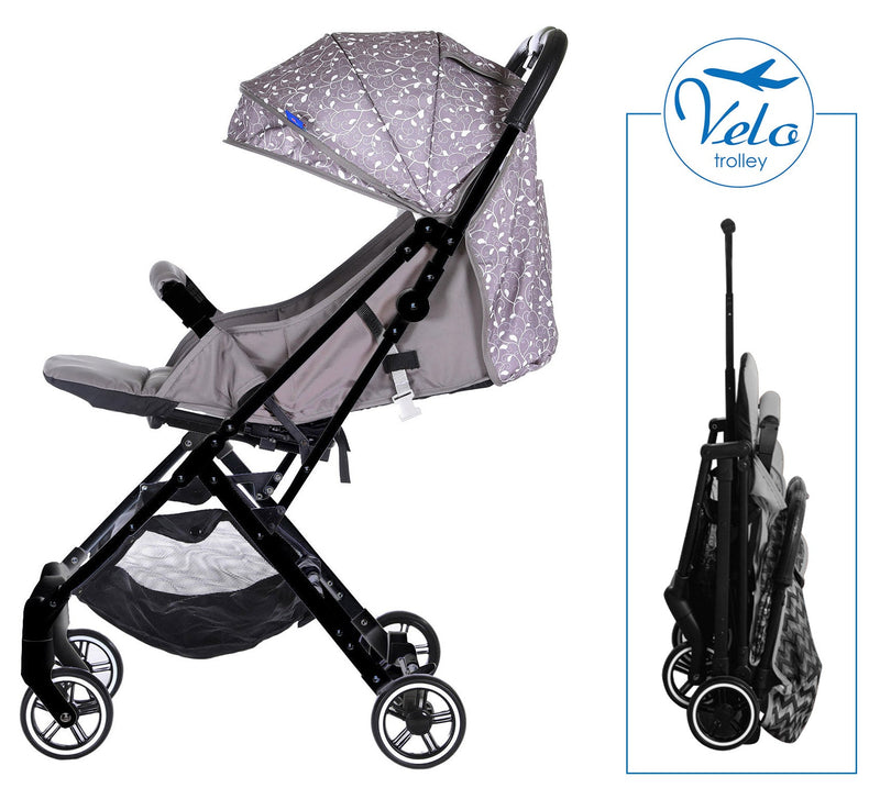 Passeggino Trolley Leggero per Bambini Zibos Velo Creta Grigio