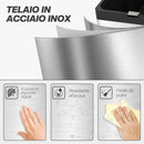 Pattumiera a Pedale 3 Sezioni da 56L 45,7x35,8x76 cm Argento  