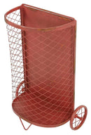 Carrello in ferro rosso con ruote ea-0420 cm 51x32xh73