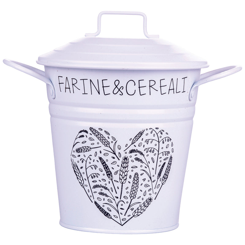 Secchiello per Farine e Cereali 13x13 cm  in Metallo VdE Tivoli 1996 Daily