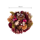 Set 2 Centro Tavola Natale con Quercia Ø22 cm 