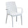 Indischer Stuhl 57x59x86 h cm aus weißem Korbgeflecht