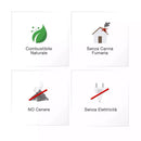 Camino a Bioetanolo da Parete 45x45x15,2 cm Flig Malibù Nero