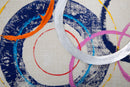 Dipinto su Tela Floating Circles 80x3x80 cm in Legno e Canvas