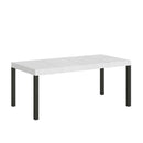  Tavolo Allungabile 200-304x90x77 cm Everyday Premium Bianco Frassino Gambe Antracite