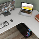 Scrivania Angolare Piedini Regolabili 150x150x76 cm Bianca  