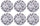 Set 6 Piatti Frutta Ø19x2 cm  in Porcellana e Gres VdE Tivoli 1996 Rose Baroque