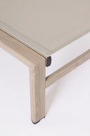 Lettino Prendisole da Esterno 74x200x98-32h cm Schienale a 4 Posizioni in Alluminio e Textilene Skipper Timber 