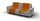 Gesteppter Sofabezug aus Doubleface-Mikrofaser in Orange/Gelb