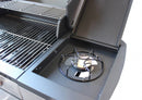 Barbecue a Gas GPL Davis 5 Fuochi + 1 con Fornello Laterale 138x55,5x112 h cm in Acciaio Grigio
