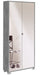 2-türiger Kleiderschrank mit Spiegel 83x190x29 cm Zement