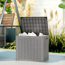 Baule da Giardino Impermeabile 56x41x50 cm con Maniglie in PP color Cachi      