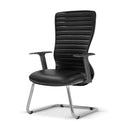 Set 2 Sedie da Ufficio Visitatori 67x52x110 cm Arya nero