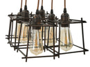 Lampadario Indust Stick 6 Luci 16x16x16 Singolo cm in Ferro