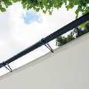 Gazebo a Farfalla 4x4m in Acciaio Telo in Poliestere Kraus Otto Bianco