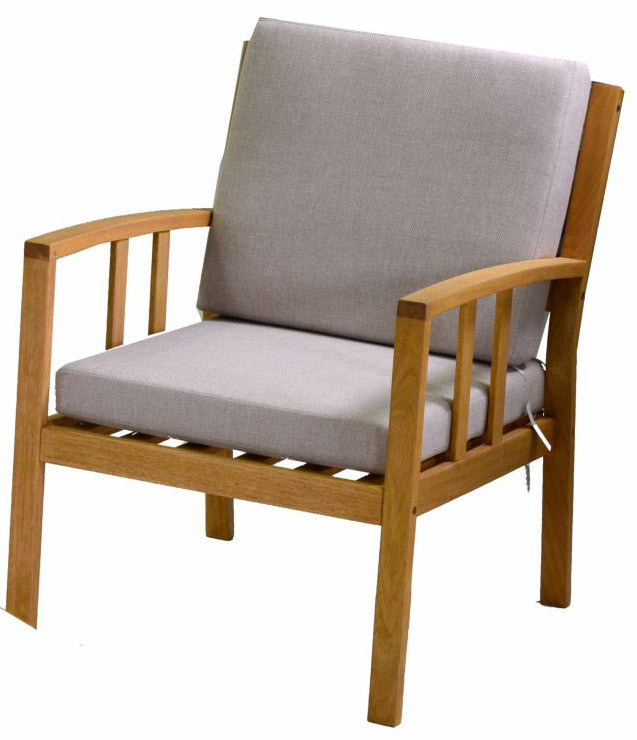 Set Salotto da Giardino in Legno Divano 2 Poltrone e Tavolino Nanchino