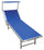 Garten-Sonnenliege aus Aluminium mit blauem Morchel-Baldachin