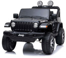 Macchina Elettrica per Bambini 12V 2 Posti con Licenza Jeep Wrangler Rubicon Nera