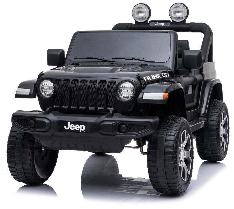 Macchina Elettrica per Bambini 12V 2 Posti con Licenza Jeep Wrangler Rubicon Nera