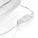 Coperta Termica Elettrica Matrimoniale 120W in Poliestere Bianco