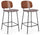 Set 2 Sgabelli 43,5x52,5x93,5 cm Sienna in Tessuto Grigio