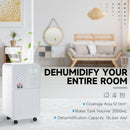 Deumidificatore d'Aria 16 Litri 270W  4 Modalità e 2 Velocità Bianco