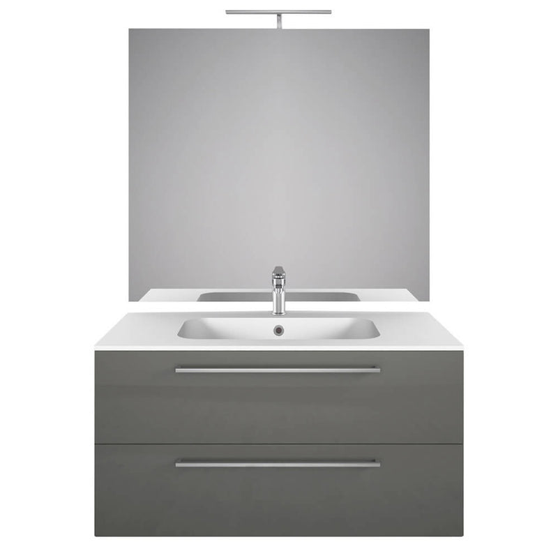 Mobile da Bagno sospeso Samoa 10 Laccato Grigio TFT