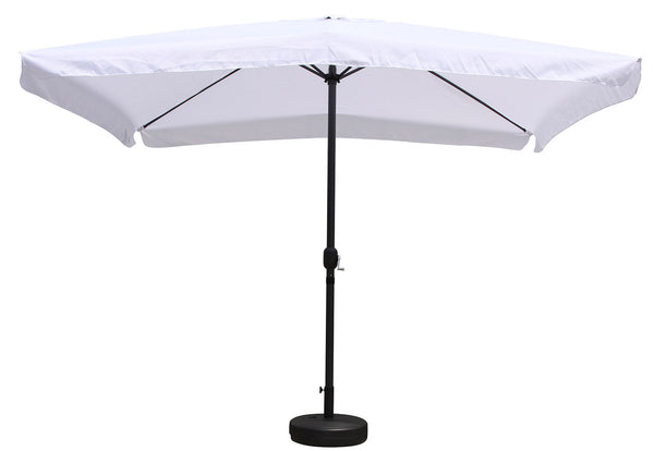 Gartenschirm Metall 2x3m Morchel Weiß online