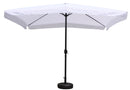 Ombrellone da Giardino 2x3 m Palo Ø48 mm in Metallo Morel Bianco