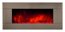 Camino Elettrico da Parete Effetto Fiamma 2000W CheminArte Pure Inox XXL