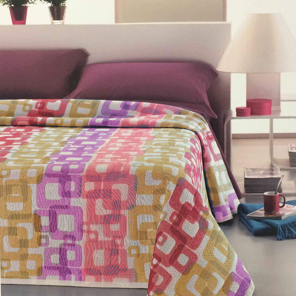 sconto Cober Leros Mehrfarbige Tagesdecke aus Baumwollmischung
