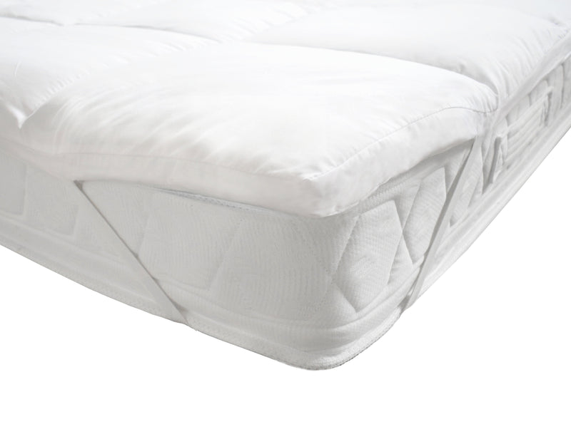 Topper Trapuntato Imbottito con Elastici Trapuntato Basic Bianco Varie Misure