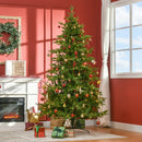 Albero di Natale Artificiale H210 cm 1914 Rami con Luci LED Verde