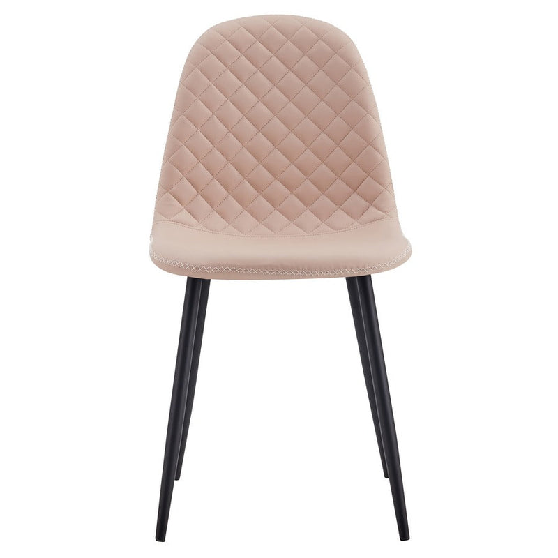 Set 4 Sedie 43x42x86 cm in Similpelle Bella Sabbia