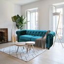 Divano 2 Posti Chesterfield 152x74x82 h cm in Velluto Blu