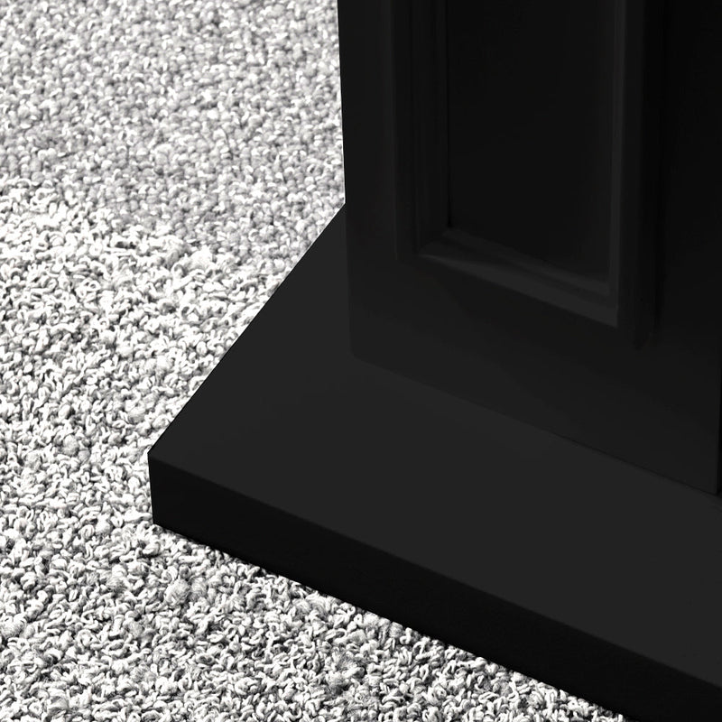 Camino Elettrico da Terra 89,5x90,5x28 cm Jefferson in Legno Nero      