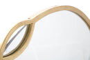 Specchio Eleonor 73,5x2x72 cm in Ferro e MDF Oro