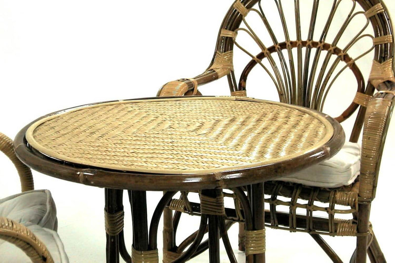 Poltrona da Giardino in Rattan con Cuscino 62x65H44/62/90cm Sole