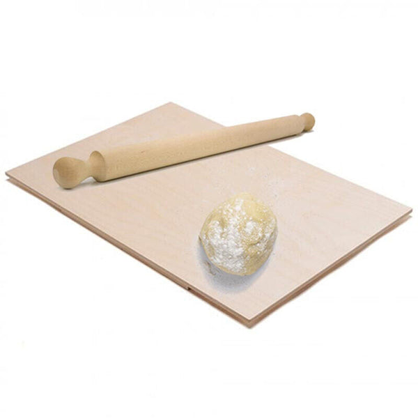 Asse Per Impastare Spianatoia In Legno Con Mattarello Pasta Pizza 58 x 38 cm acquista